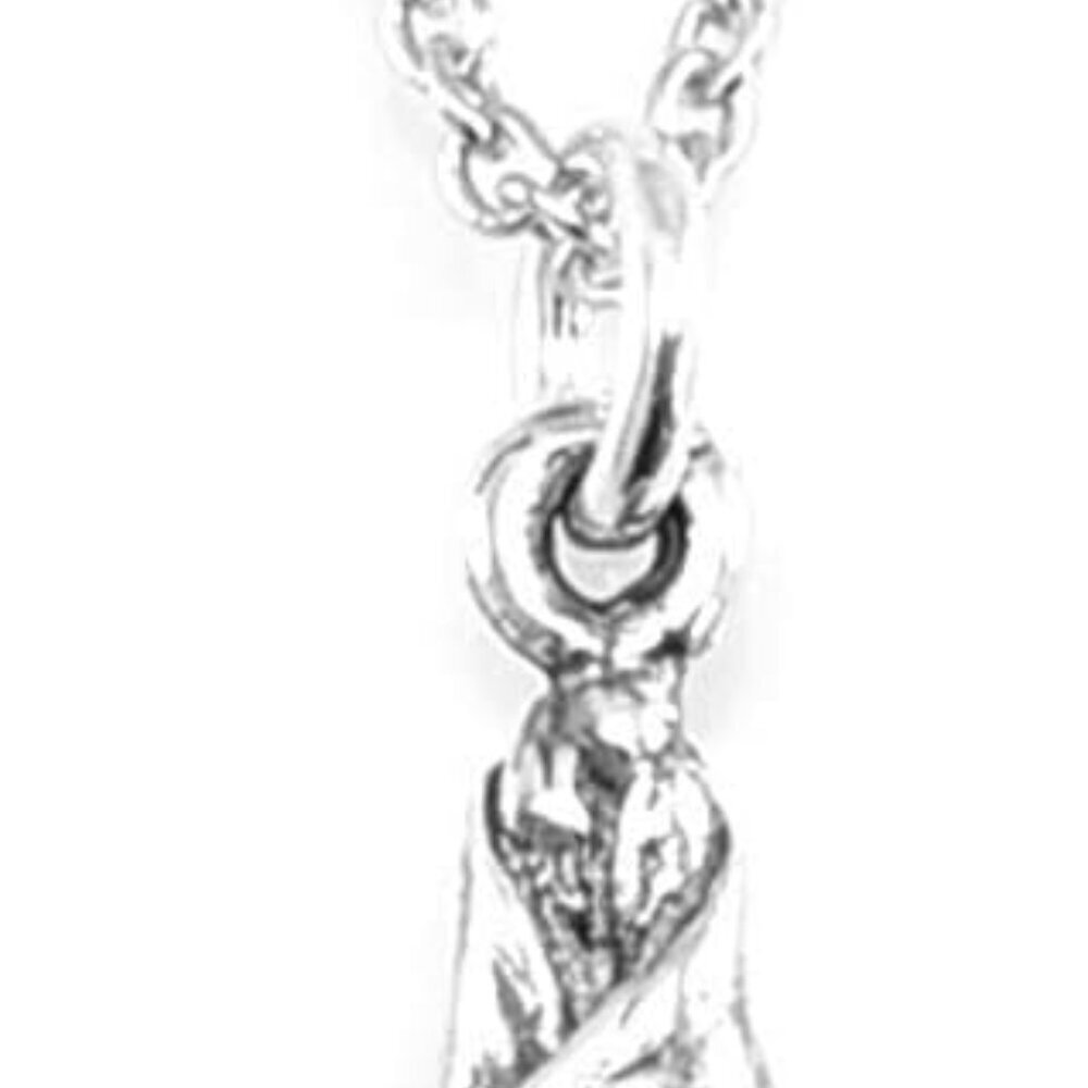 Sterling Silver Petite Hanging Bat Charm Pendant Necklace, 18"